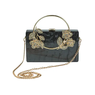 Bling Acrylic Clutch-Black